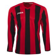 Koszulka piłkarska z długim rękawem PISA 10 Red-Black